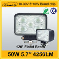Super brightness 5.5inch 50W 3750LM led work light manufacturer